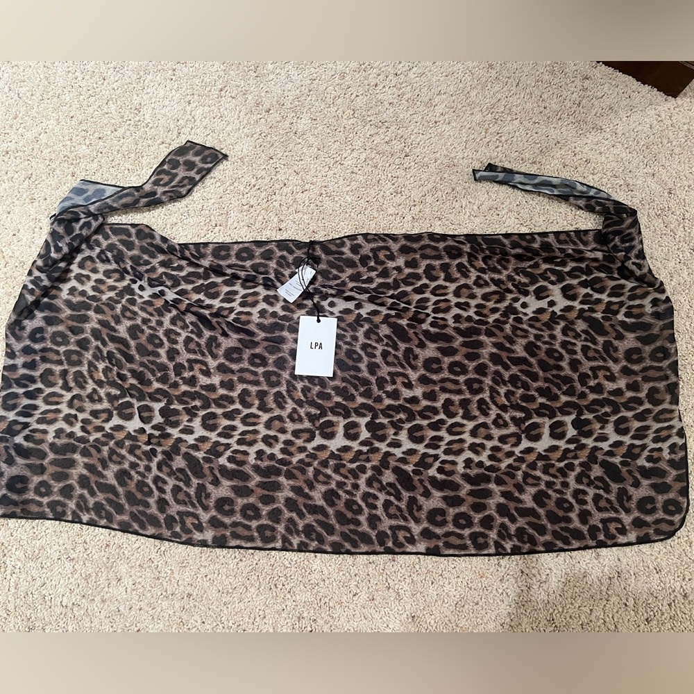 LPA swimsuit sarong cheetah print